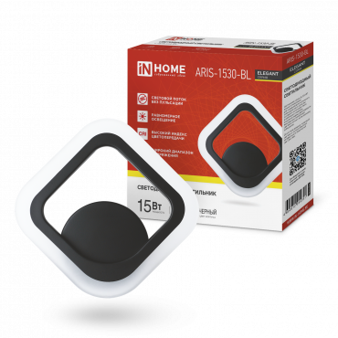 Светильник светодиодный ELEGANT ARIS-1530-BL 15Вт 230В 3000K 1200Лм черный IN HOME, Светильники декоративные светодиодные	