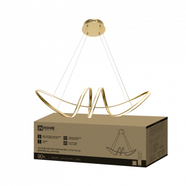 Светильник светодиодный ESTETIKA DALI-SM-90GL 90Вт 230В 3000-6500K 760х210x210мм 1.2м трос ДУ золото IN HOME, Светильники декоративные	