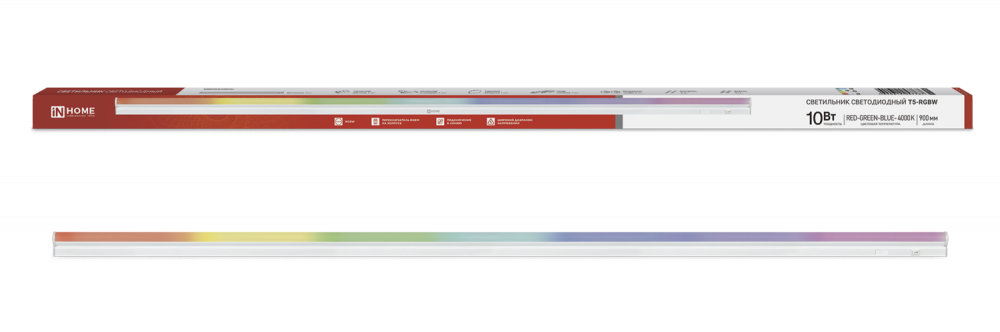 Светильник светодиодный СПБ-Т5-RGBW 10Вт 230B red-green-blue-4000К 900мм IN HOME, Светодиодная подсветка	