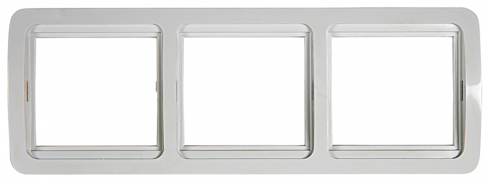 Рамка тройная горизонтальная CLASSICO белая 2303H IN HOME, Электроустановочные изделия встраиваемые	
