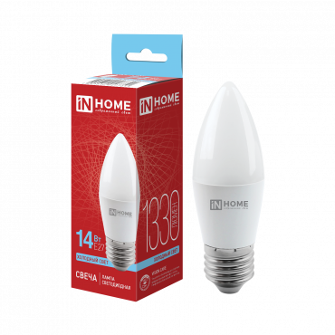 Купить Лампа светодиодная LED-СВЕЧА-VC 14Вт 230В E27 6500K 1330Лм IN HOME в интернет-магазине по цене  Лампа светодиодная LED-СВЕЧА-VC 14Вт 230В E27 6500K 1330Лм IN HOME, Лампы светодиодные бытовые