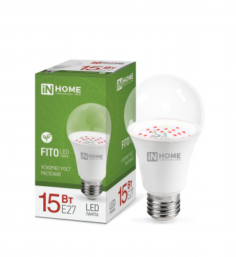Купить лампа светодиодная led-a60 std-фито красно-синий спектр 15вт 230в е27 in home от  Лампа светодиодная LED-A60 STD-ФИТО красно-синий спектр 15Вт 230В Е27 IN HOME, Свет для растений