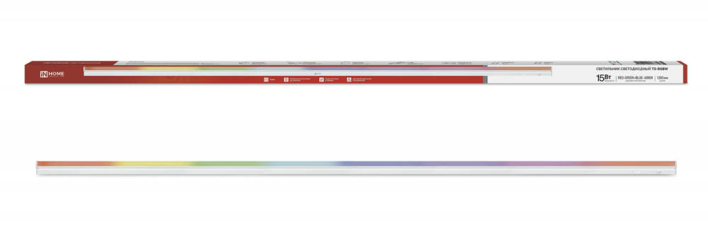 Светильник светодиодный СПБ-Т5-RGBW 15Вт 230B red-green-blue-4000К 1200мм IN HOME, Светодиодная подсветка	