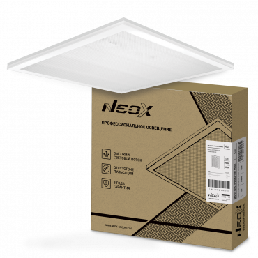 Панель светодиодная универсальная ДВО-02 7565-ПРИЗМА 75Вт 6500K IP40 595х595х19мм NEOX