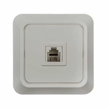 Розетка телефонная BOLLETO белая накладная 7034 IN HOME, Электроустановочные изделия накладные BOLETTO	