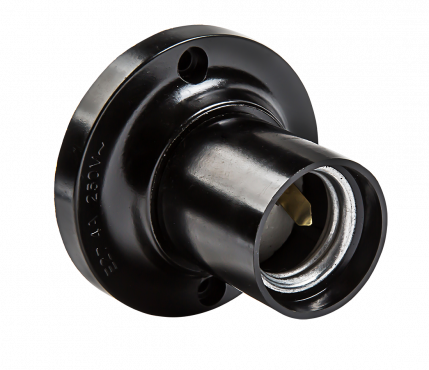 Патрон Е27 Ф П-01 Е27 карболитовый потолочный IN HOME, Патроны для лампы	