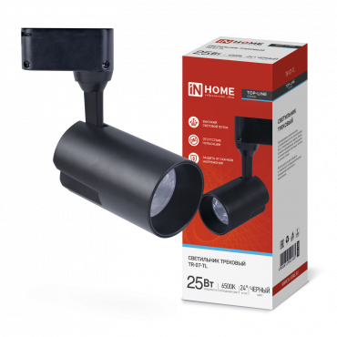 Светильник трековый светодиодный TR-07-TL 25Вт 6500К 2500Лм IP40 24 градуса черный серии TOP-LINE IN HOME, Светильники трековые светодиодные	