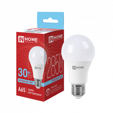 Купить Лампа светодиодная LED-A65-VC 30Вт 230В Е27 6500К 2850Лм IN HOME в интернет-магазине по цене  Лампа светодиодная LED-A65-VC 30Вт 230В Е27 6500К 2850Лм IN HOME, Лампы светодиодные бытовые