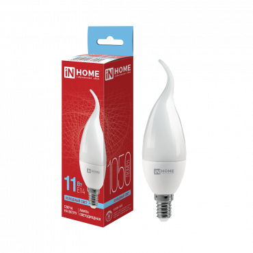 Купить Лампа светодиодная LED-СВЕЧА НА ВЕТРУ-VC 11Вт 230В Е14 6500К 1050Лм IN HOME в интернет-магазине по цене  Лампа светодиодная LED-СВЕЧА НА ВЕТРУ-VC 11Вт 230В Е14 6500К 1050Лм IN HOME, Лампы светодиодные бытовые