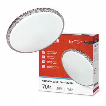Светильник светодиодный серии DECO MYSTERY 70Вт 230В 6500К 6300Лм 500х73мм IN HOME, Светильники декоративные	