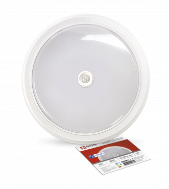 Светильник светодиодный СПБ-2Д-КРУГ 20Вт 230В 4000К 1400Лм 250мм с настраиваемым датчиком белый IN HOME, Светильники ЖКХ	