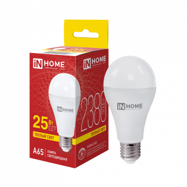 Купить Лампа светодиодная LED-A65-VC 25Вт 230В Е27 3000К 2380Лм IN HOME в интернет-магазине по цене  Лампа светодиодная LED-A65-VC 25Вт 230В Е27 3000К 2380Лм IN HOME, Лампы светодиодные бытовые
