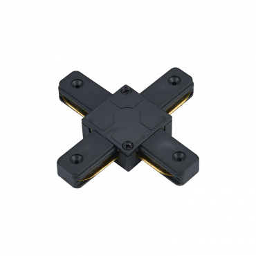 Коннектор X-тип XSB-BL для шинопровода SB черный IN HOME, Шинопровод и аксессуары к трековым светильникам	