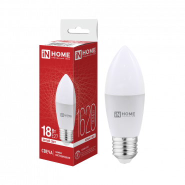 Купить Лампа светодиодная LED-СВЕЧА-VC 14Вт 230В E27 4000K 1330Лм IN HOME в интернет-магазине по цене  Лампа светодиодная LED-СВЕЧА-VC 14Вт 230В E27 4000K 1330Лм IN HOME, Лампы светодиодные бытовые