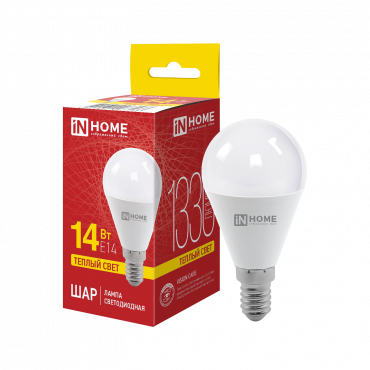 Купить Лампа светодиодная LED-ШАР-VC 14Вт 230В E14 3000K 1330Лм IN HOME в интернет-магазине по цене  Лампа светодиодная LED-ШАР-VC 14Вт 230В E14 3000K 1330Лм IN HOME, Лампы светодиодные бытовые