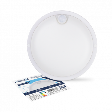 Светильник светодиодный герметичный СПП ИД-1565-КРУГ 15Вт 6500К 1350Лм с инфракрасн датчиком IP65 140мм NEOX, Светильники светодиодные герметичные ЖКХ	