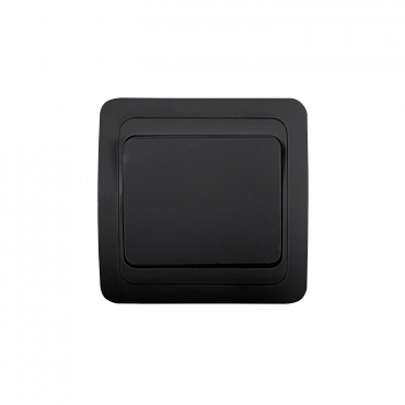 Выключатель одноклавишный CLASSICO черный 2021B IN HOME, Электроустановочные изделия встраиваемые	