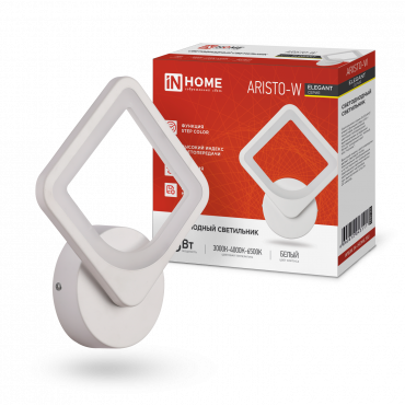 Светильник светодиодный ELEGANT ARISTO-W 15Вт 230В 3000-6500K 1200Лм STEP COLOR белый IN HOME, Светильники декоративные светодиодные	