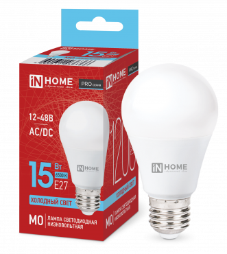 Лампа светодиодная низковольтная LED-MO-PRO 15Вт 12-48В Е27 6500К 1200Лм IN HOME купить от производителя по цене от  Лампа светодиодная низковольтная LED-MO-PRO 15Вт 12-48В Е27 6500К 1200Лм IN HOME, Лампы светодиодные коммерческие