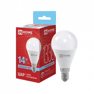Купить Лампа светодиодная LED-ШАР-VC 14Вт 230В E14 6500K 1330Лм IN HOME в интернет-магазине по цене  Лампа светодиодная LED-ШАР-VC 14Вт 230В E14 6500K 1330Лм IN HOME, Лампы светодиодные бытовые