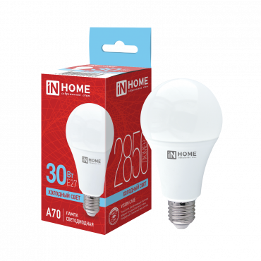 Купить Лампа светодиодная LED-A70-VC 30Вт 230В Е27 6500К 2850Лм IN HOME в интернет-магазине по цене  Лампа светодиодная LED-A70-VC 30Вт 230В Е27 6500К 2850Лм IN HOME, Лампы светодиодные бытовые