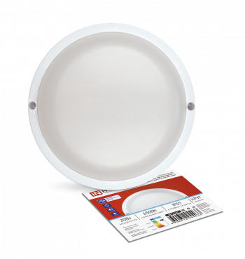 Светильник светодиодный герметичный СПП ОAД-2065-КРУГ 20Вт 6500К 1800Лм с оптико-акустическим датчиком IP65 155мм IN HOME, Светильники ЖКХ	