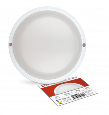 Светильник светодиодный герметичный СПП 2040-КРУГ 20Вт 4000К 1800Лм IP65 155мм IN HOME, Светильники ЖКХ	