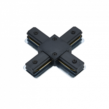 Коннектор X-тип XRB-BL для шинопровода RB черный IN HOME, Шинопровод и аксессуары к трековым светильникам	