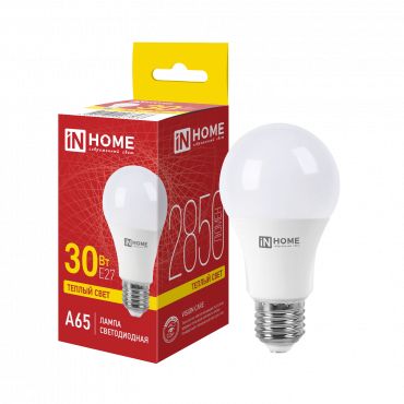Купить Лампа светодиодная LED-A65-VC 30Вт 230В Е27 3000К 2850Лм IN HOME в интернет-магазине по цене  Лампа светодиодная LED-A65-VC 30Вт 230В Е27 3000К 2850Лм IN HOME, Лампы светодиодные бытовые