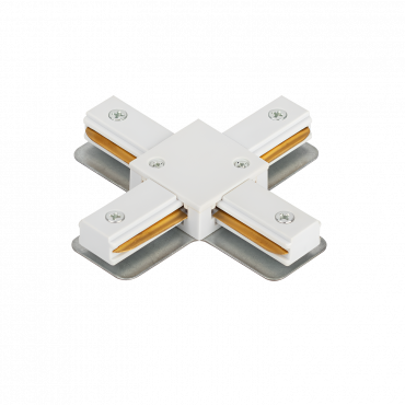 Коннектор X-тип XRB-WH для шинопровода RB белый IN HOME, Шинопровод и аксессуары к трековым светильникам	