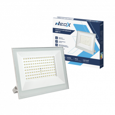 Прожектор светодиодный ДДО-8 100Вт 230В 6500К 10000Лм 100лм/Вт IP65 белый NEOX, Прожекторы	