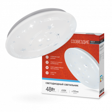 Светильник светодиодный серии DECO СОЗВЕЗДИЕ 48Вт 230В 6500К 4320Лм 380х55мм IN HOME, Светильники декоративные светодиодные	