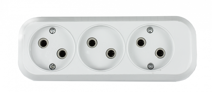 Колодка У-3-GRAND трехместная 5030 IN HOME, Колодки и удлинители	