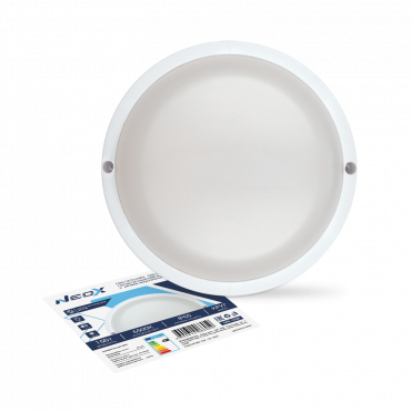 Светильник светодиодный герметичный СПП ОAД-1565-КРУГ 15Вт 6500К 1350Лм с оптико-акуст датчиком IP65 140мм NEOX, Светильники светодиодные герметичные ЖКХ	