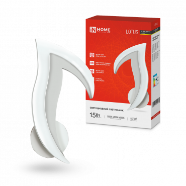 Светильник светодиодный ELEGANT LOTUS 15Вт 230В 3000-6500K 1200Лм STEP COLOR белый IN HOME, Светильники декоративные	