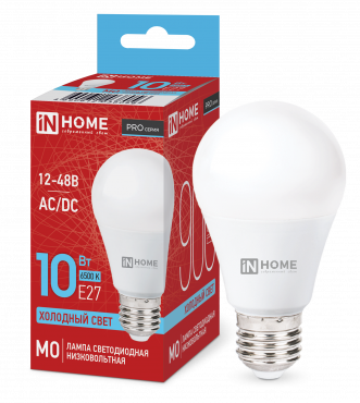 Лампа светодиодная низковольтная LED-MO-PRO 10Вт 12-48В Е27 6500К 900Лм IN HOME купить от производителя по цене от  Лампа светодиодная низковольтная LED-MO-PRO 10Вт 12-48В Е27 6500К 900Лм IN HOME, Лампы светодиодные коммерческие
