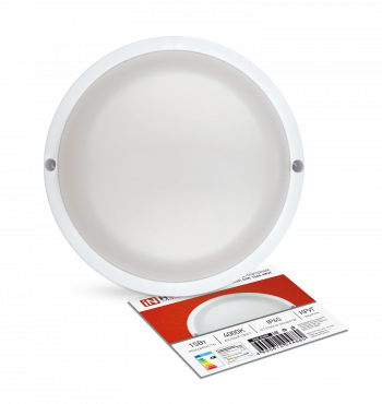 Светильник светодиодный герметичный СПП 1540-КРУГ 15Вт 4000К 1350Лм IP65 140мм IN HOME, Светильники ЖКХ	