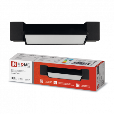 Светильник трековый линейный светодиодный поворотный LTR-01R-TL 10Вт 4000К 1000Лм 210мм IP40 120 градусов черный серии TOP-LINE IN HOME, Светильники трековые светодиодные	