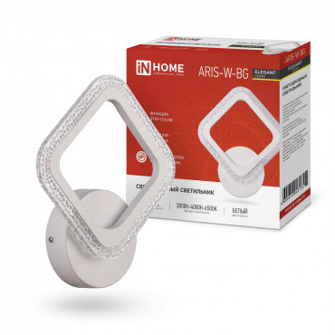 Светильник светодиодный ELEGANT ARIS-W-BG 15Вт 230В 3000-6500K 1200Лм STEP COLOR белый IN HOME, Светильники декоративные светодиодные	