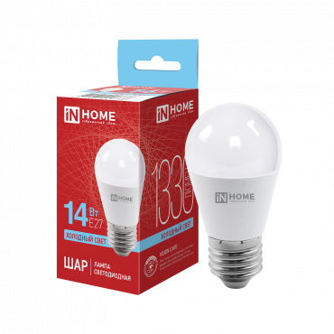 Купить Лампа светодиодная LED-ШАР-VC 14Вт 230В E27 6500K 1330Лм IN HOME в интернет-магазине по цене  Лампа светодиодная LED-ШАР-VC 14Вт 230В E27 6500K 1330Лм IN HOME, Лампы светодиодные бытовые
