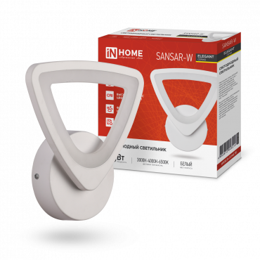 Светильник светодиодный ELEGANT SANSAR-W 15Вт 230В 3000-6500K 1050Лм STEP COLOR белый IN HOME, Светильники декоративные	