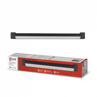 Светильник трековый линейный светодиодный поворотный LTR-01R-TL 3040B 30Вт 4000К 475мм 120 градусов черный серии TOP-LINE IN HOME, Светильники трековые светодиодные	