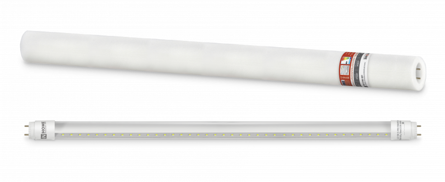 Лампа светодиодная LED-T8R-П-PRO 10Вт 230В G13R 4000К 1000Лм 600мм прозрачная поворотная IN HOME купить от производителя по цене от  Лампа светодиодная LED-T8R-П-PRO 10Вт 230В G13R 4000К 1000Лм 600мм прозрачная поворотная IN HOME, Лампы светодиодные коммерческие