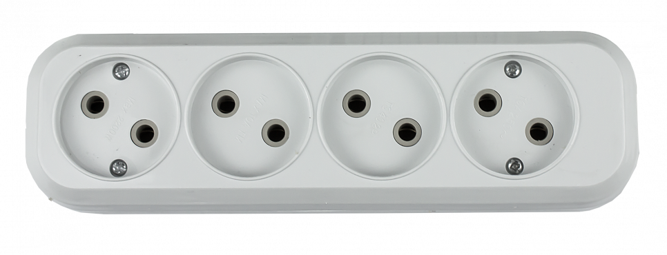 Колодка У-4-GRAND четырехместная 5040 IN HOME, Колодки и удлинители	