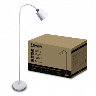 Светильник напольный под лампу ТНО 01-Е27Б 230В белый плафон, белый корпус IN HOME, Напольные светильники	