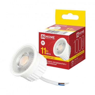 Модуль светодиодный с линзой LED-MD MR16L 11Вт 230В 3000К 1000Лм линза 38° IN HOME, Светодиодные Лампы	