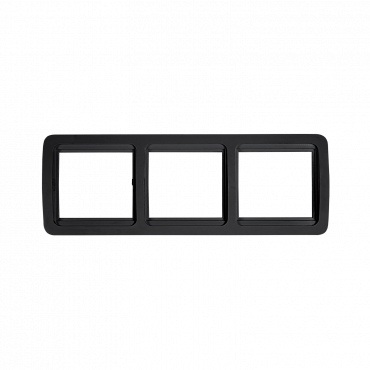 Рамка тройная горизонтальная CLASSICO черная 2303HB IN HOME, Электроустановочные изделия встраиваемые	