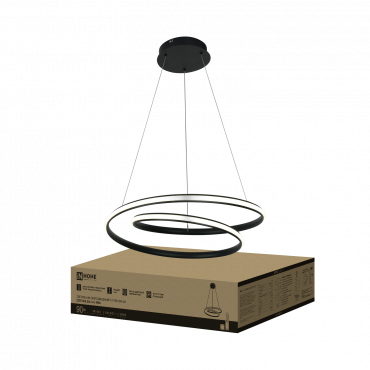 Светильник светодиодный ESTETIKA DALI-HL-90BL 90Вт 230В 3000-6500K 500х500x120мм 1.2м трос ДУ черный IN HOME, Светильники декоративные	