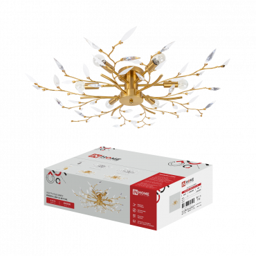 Люстра под лампу MODERN LORA-CL-6E14-GL 6хЕ14 золотой IN HOME, Люстры и Бра под лампу	