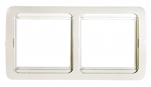 Рамка двойная горизонтальная CLASSICO белая 2302H IN HOME, Электроустановочные изделия встраиваемые	